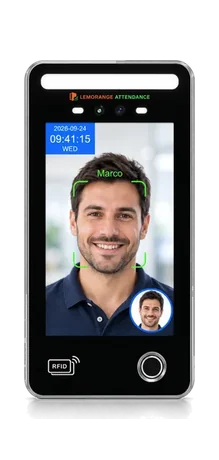 Αδιάβροχο τερματικό παρουσιών LEM Ai8 Pro με αναγνώριση προσώπου και δακτυλικού αποτυπώματος